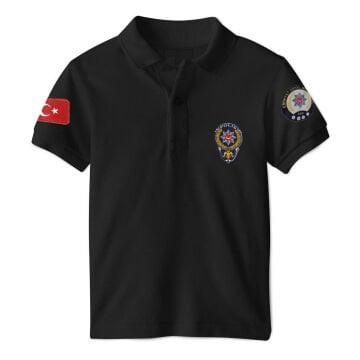 Çevik Kuvvet Polis Polo Yaka Kısa Kol Tişört Peç'li