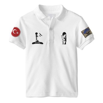 TSK Askeri Taktik Polo Yaka Kısa Kol Tişört Peç'li