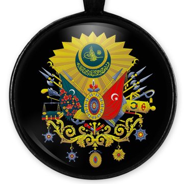 Osmanlı Devlet Arması Siyah Zincirli Kolye