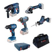 Bosch GBH 180-LI + GWS 180-LI + GSR 185-LI + GDX 180-LI + GSA 18V-LI