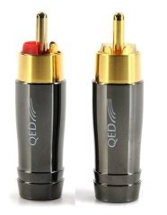 QED QE-6122/QE-6120 RCA Uç Kırmızı/Siyah (2 adet fiyatı)