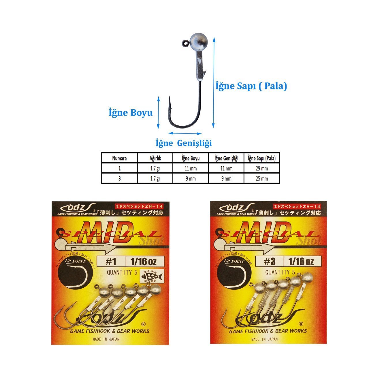 Maruto Odz ZH-14 Mid Special Lrf Jig Head