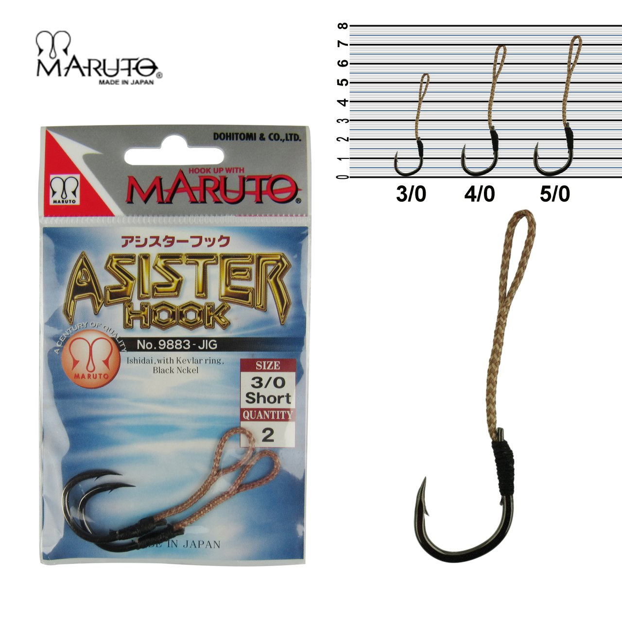 Maruto 9883 Siyah Nikel Jig İğnesi