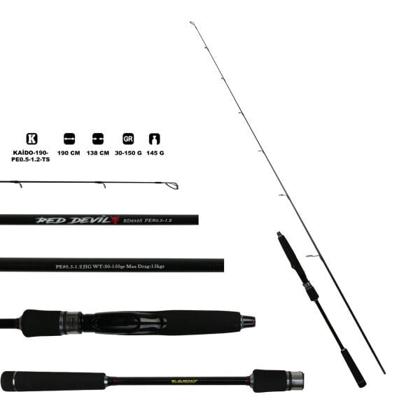 Red Devil 190 cm Tetiksiz Jig Kamışı PE 0.5-1.2