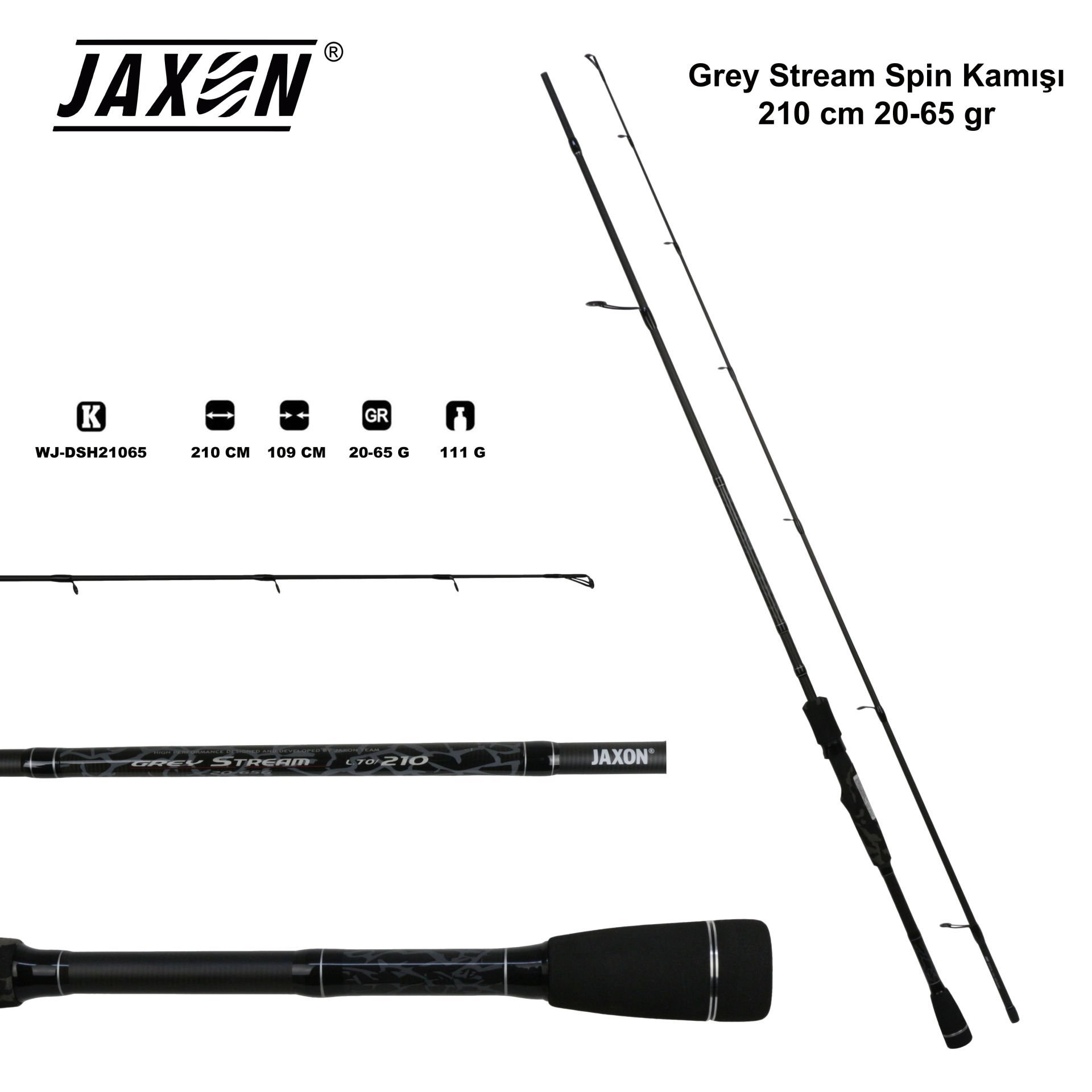 Jaxon Grey Stream Spin Kamışı 210 Cm 20-65g