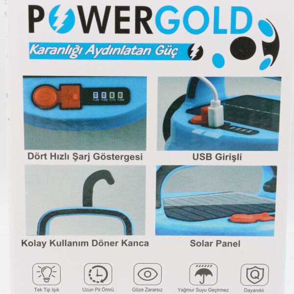 PG-200 50W Solar Şarjlı Fener