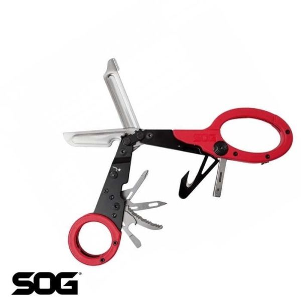 SOG PARASHEARS - RED (KIRMIZI ) ÇOK AMAÇLI MAKAS