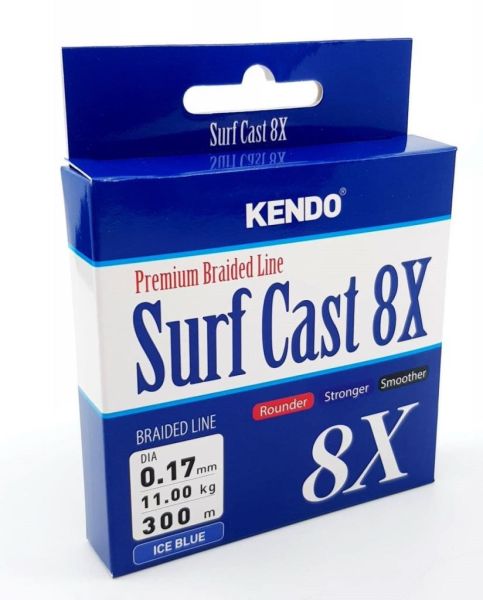 KENDO Surf Cast 8X Fighting 300 mt Buz Mavisi  Örgü / İp Misina - 0,10 mm