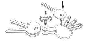 VICTORINOX True Utility Keyring System Kancalı Anahtarlık TU 245