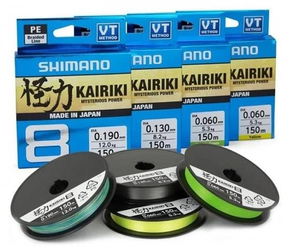 SHIMANO Kairiki 8 Mantis Green (Yeşil) 300m/0.190mm/12.0kg Misina