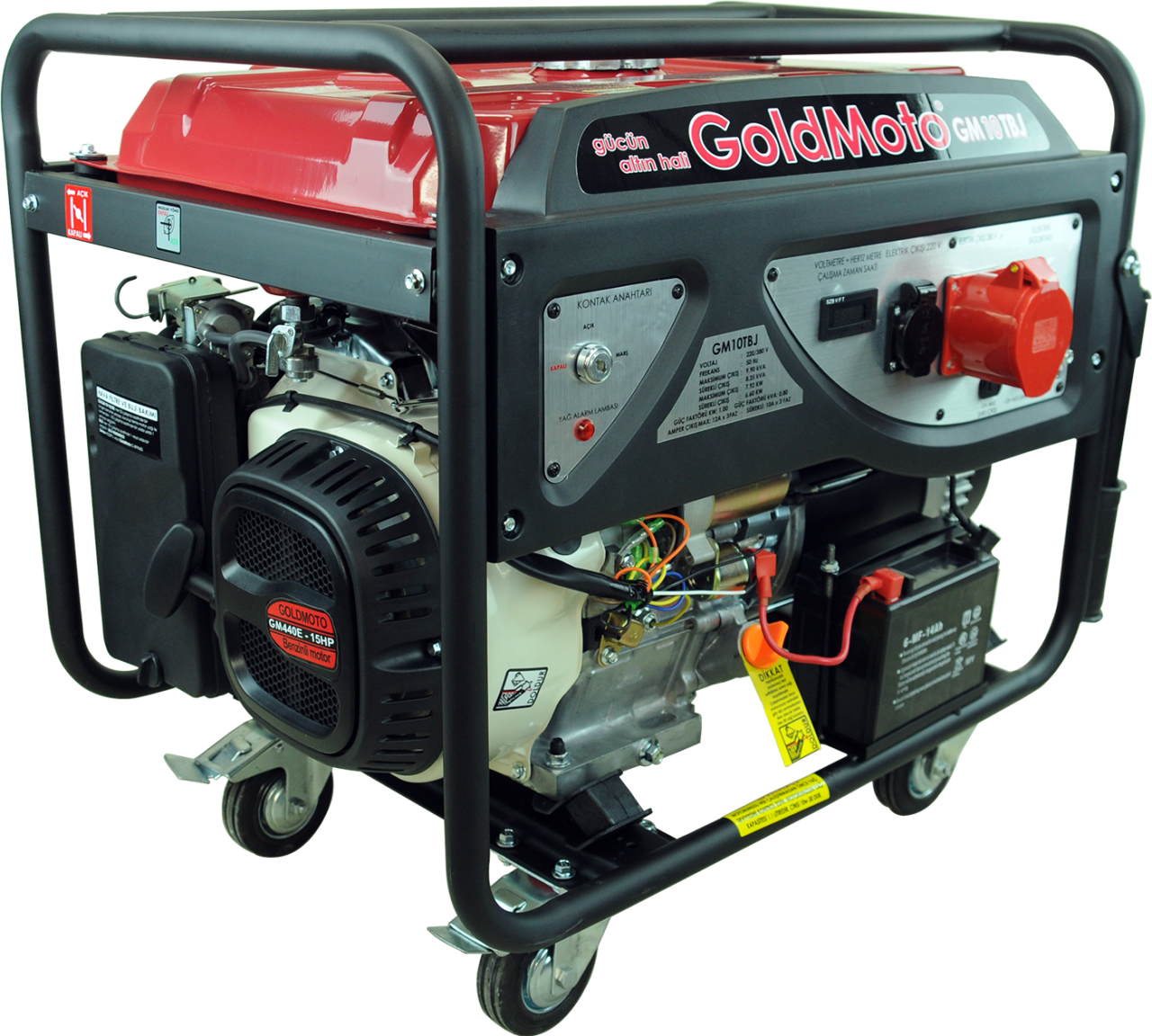 GoldMoto GM10TBJ Benzinli Jeneratör 10kVA Trifaze Marşlı