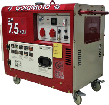 GoldMoto GM7.5KDJ Dizel Jeneratör 6.9Kva Monofaze Marşlı Kabinli