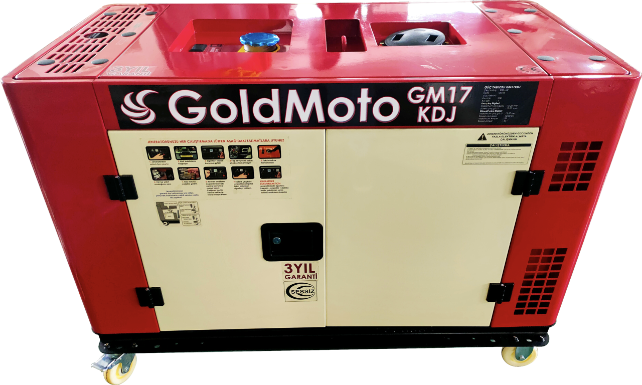 GoldMoto GM17KTDJ Dizel Jeneratör 16Kva Trifaze Marşlı Kabinli