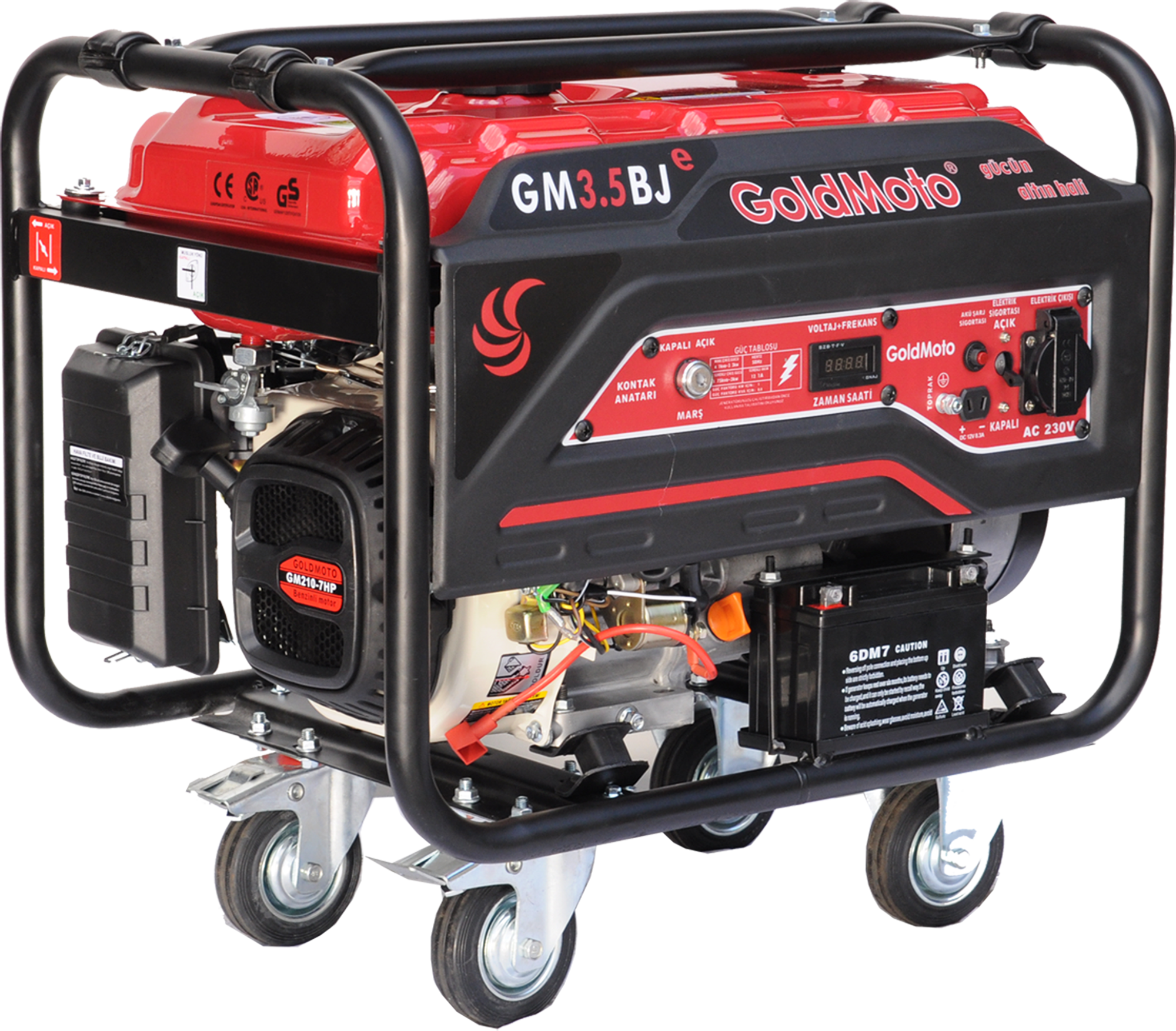 GoldMoto GM3.5BJE Benzinli Jeneratör 3,5 Kva Monofaze Marşlı