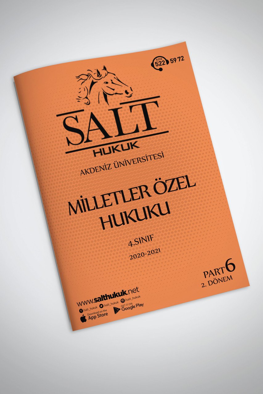 Milletler Özel Hukuku 2. Dönem Part-6 (2020-2021)-AKHF-Konu Anlatım Kitapçığı