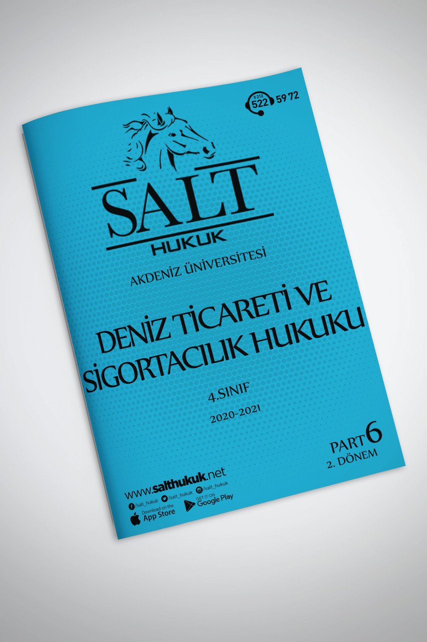 Deniz Ticaret Sigorta 2. Dönem Part-6 (2020-2021)-AKHF-Konu Anlatım Kitapçığı