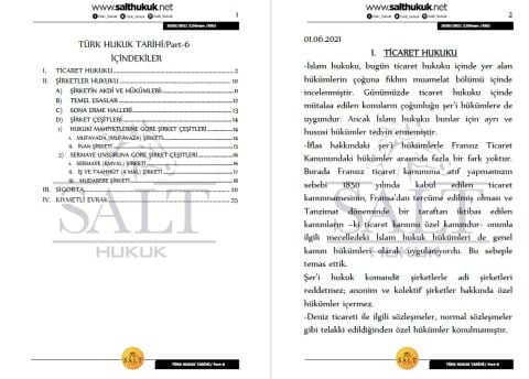 Türk Hukuk Tarihi 2. Dönem Part-6 (2020-2021)-KKÜ-Konu Anlatım Kitapçığı
