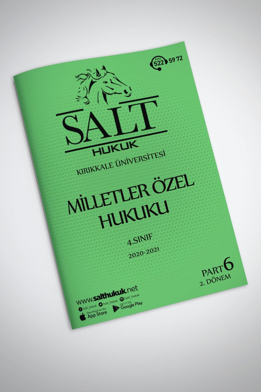 Milletler Özel Hukuku 2. Dönem Part-6 (2020-2021)-KKÜ-Konu Anlatım Kitapçığı