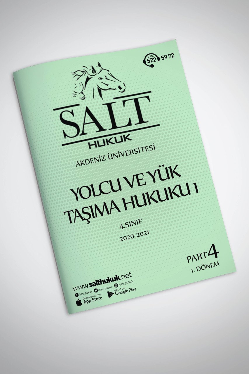 Yolcu ve Yük Taşıma Hukuku 1.Dönem Part-4 (2020-2021)-AKHF-Konu Anlatım Kitapçığı