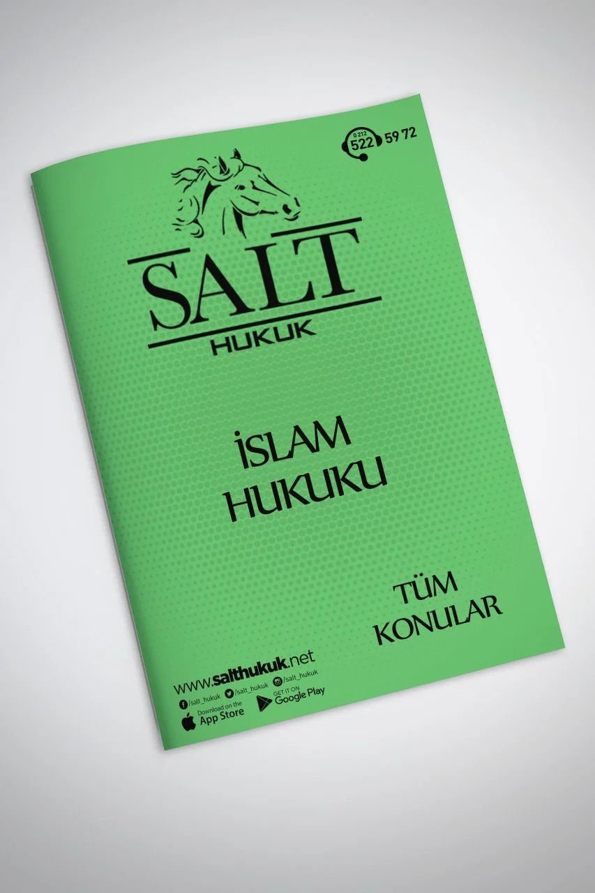 İSLAM HUKUKU TÜM KONULAR TEK PART