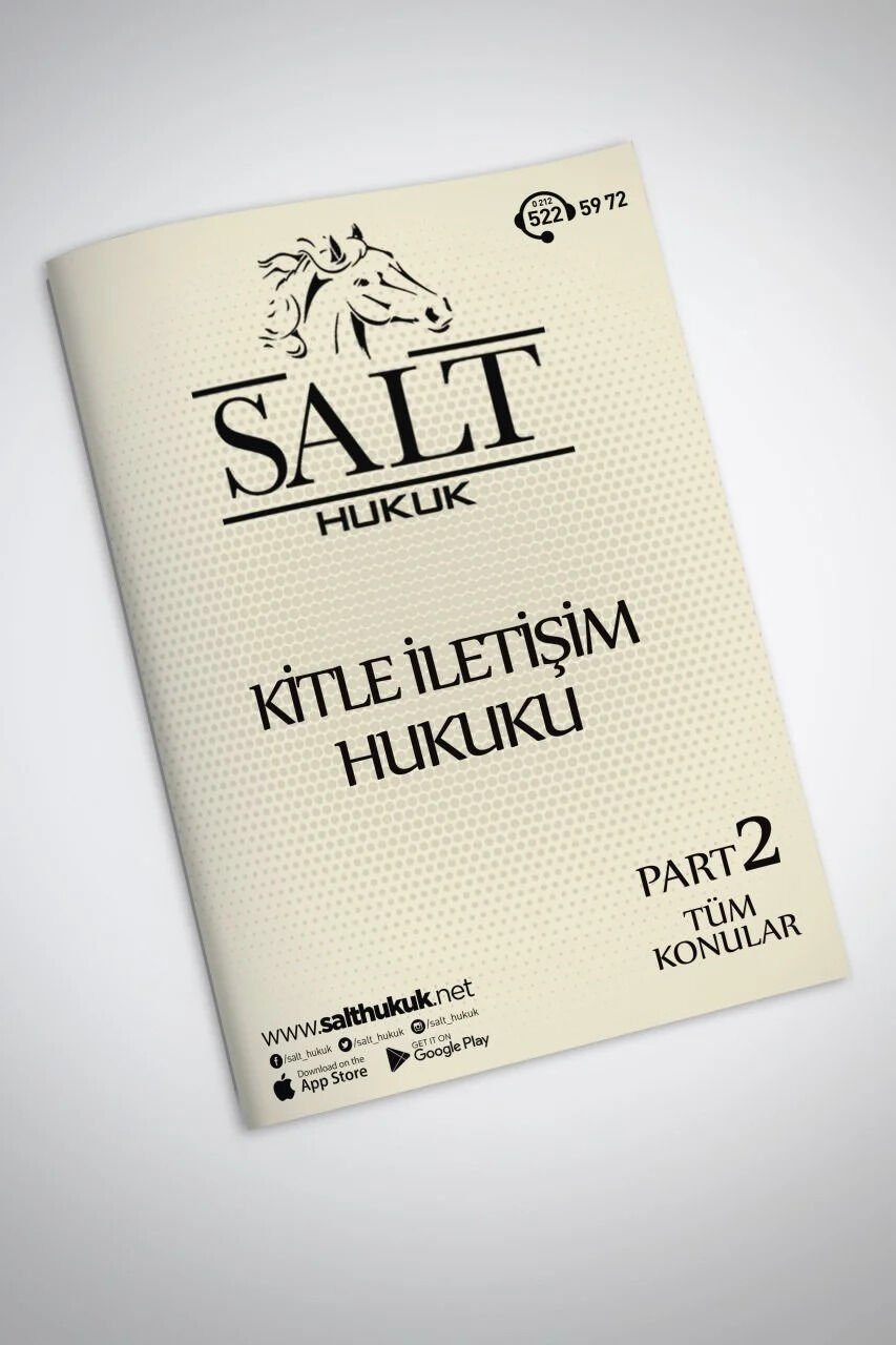 KİTLE İLETİŞİM VE İNTERNET HUKUKU TÜM KONULAR PART-2