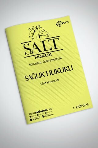 SAĞLIK HUKUKU  TÜM KONULAR TEK PART