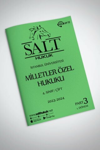 Milletler Özel Hukuku Çift 1. Dönem Part-3 (2023-2024)-İÜHF-Konu Anlatım Kitapçığı