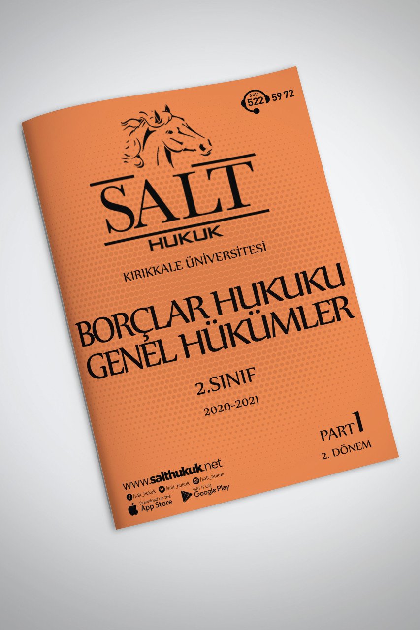 Borçlar Genel Hukuku 2. Dönem Part-1 (2020-2021)-KKÜ-Konu Anlatım Kitapçığı