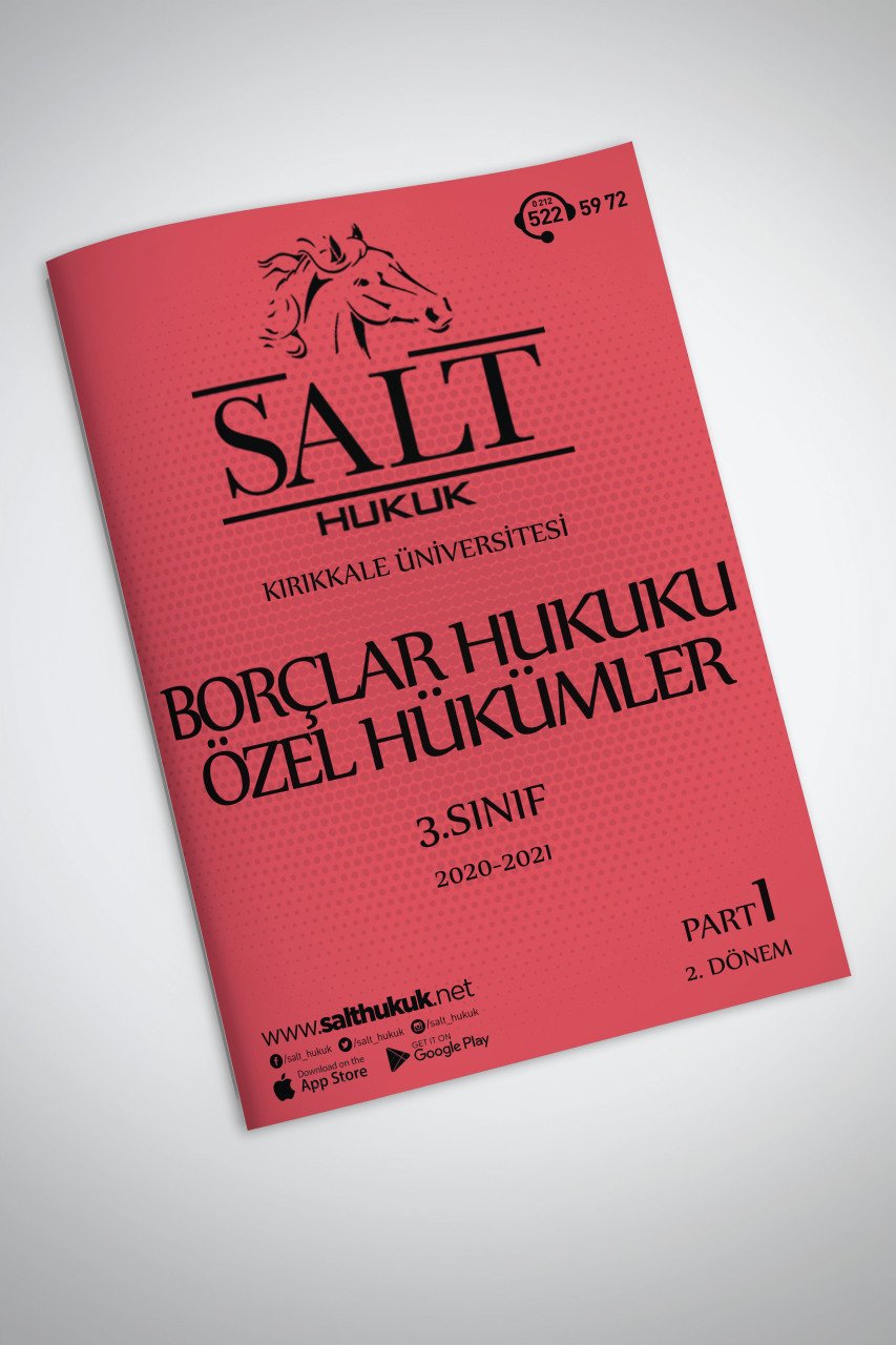 Borçlar Özel Hukuku 2. Dönem Part-1 (2020-2021)-KKÜ-Konu Anlatım Kitapçığı