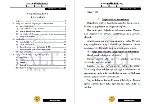 Vergi Hukuku 2. Dönem Part-1 (2020-2021)-KKÜ-Konu Anlatım Kitapçığı