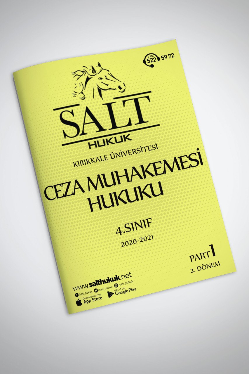 Ceza Muhakemesi Hukuku 2. Dönem Part-1 (2020-2021)-KKÜ-Konu Anlatım Kitapçığı