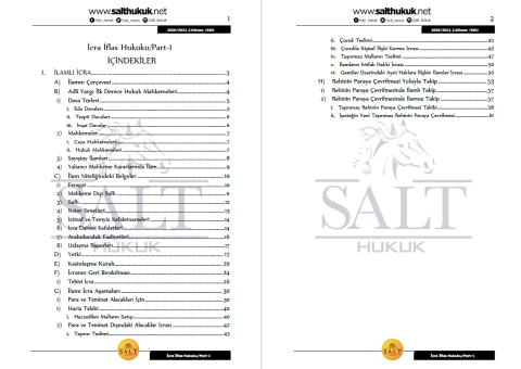 İcra ve İflas Hukuku 2. Dönem Part-1 (2020-2021)-KKÜ-Konu Anlatım Kitapçığı