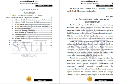 Siyaset Tarihi  2. Dönem Part-1 (2020-2021)-AKHF-Konu Anlatım Kitapçığı