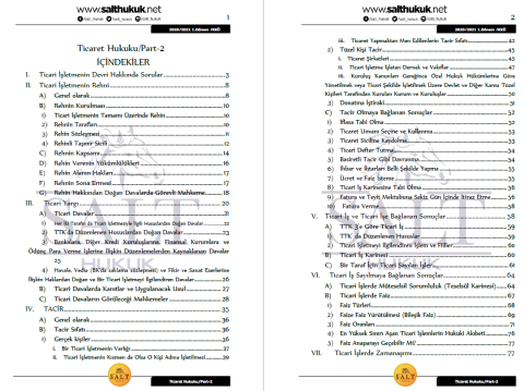 Ticaret Hukuku 1. Dönem Part-2 (2020-2021)-KKÜ-Konu Anlatım Kitapçığı