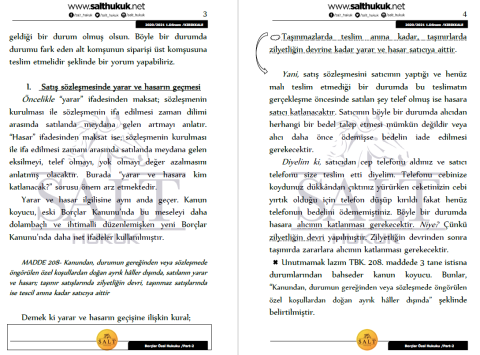 Borçlar Özel Hukuku 1. Dönem Part-2 (2020-2021)-KKÜ-Konu Anlatım Kitapçığı