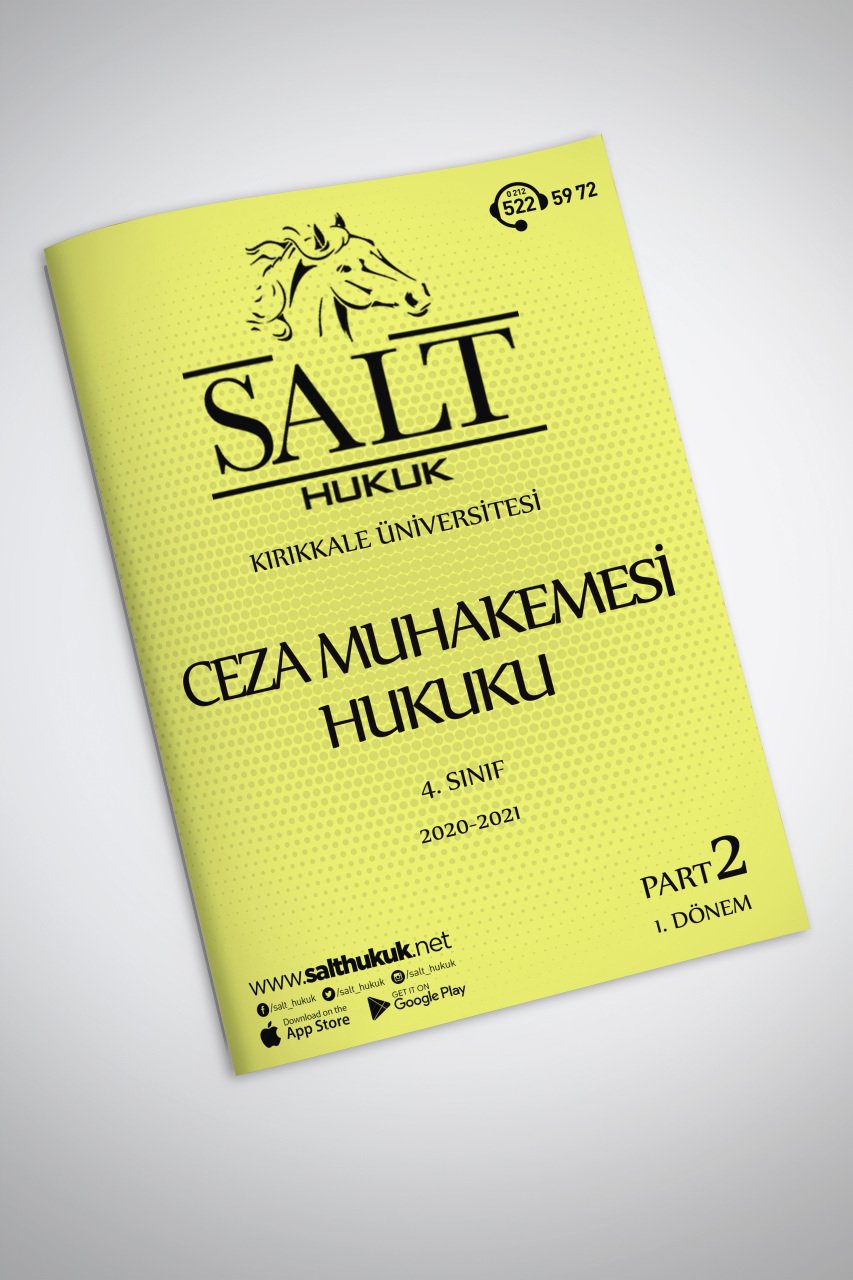 Ceza Muhakemesi Hukuku 1. Dönem Part-2 (2020-2021)-KKÜ-Konu Anlatım Kitapçığı