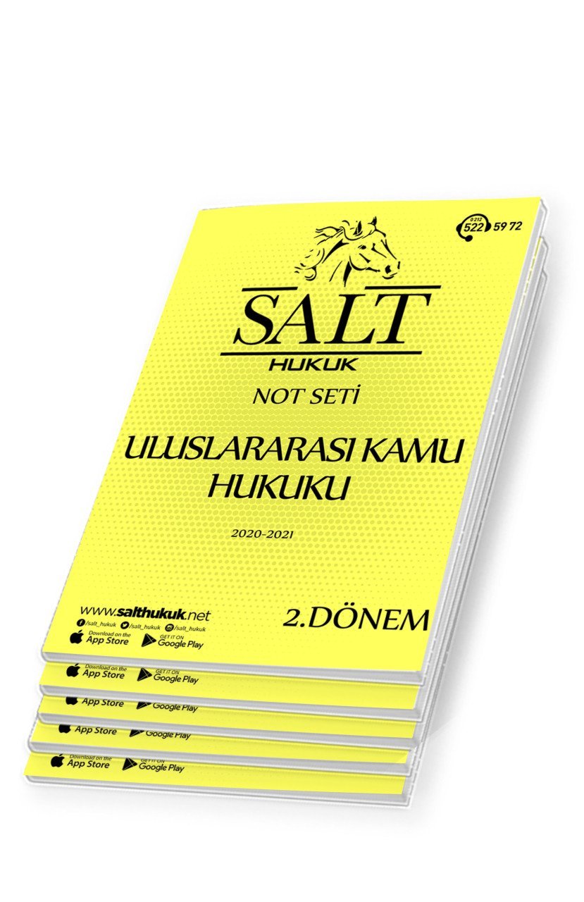 Uluslararası Kamu Hukuku Amfi 2 2. Dönem Not Seti (2020-2021)-DEÜ-Konu Anlatım Kitapçığı