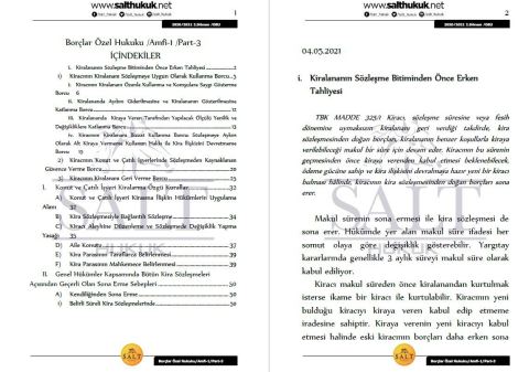 Borçlar Özel Hukuku Amfi 1 2. Dönem Not Seti (2020-2021)-DEÜ-Konu Anlatım Kitapçığı