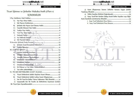 Ticaret İşletme ve Şirketler Hukuku Amfi 2 2. Dönem Not Seti (2020-2021)-DEÜ-Konu Anlatım Kitapçığı