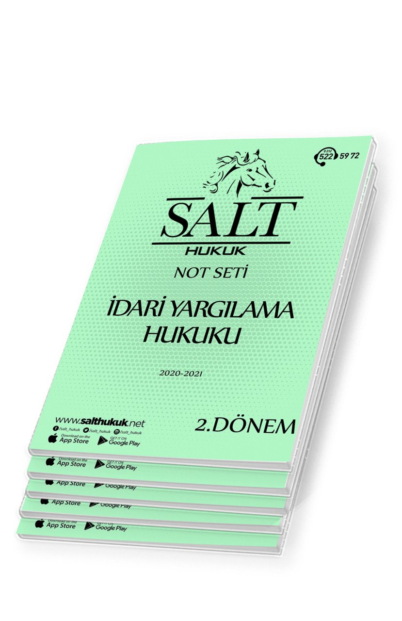 İdari Yargılama Hukuku Amfi 1 2. Dönem Not Seti (2020-2021)-DEÜ-Konu Anlatım Kitapçığı