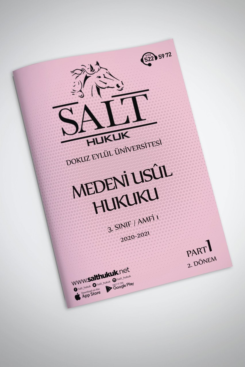 Medeni Usul Hukuku Amfi 1 2. Dönem Part-1 (2020-2021)-DEÜ-Konu Anlatım Kitapçığı