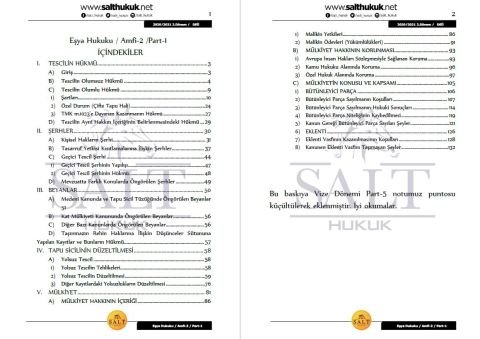 Eşya Hukuku Amfi 2 2. Dönem Part-1 (2020-2021)-DEÜ-Konu Anlatım Kitapçığı