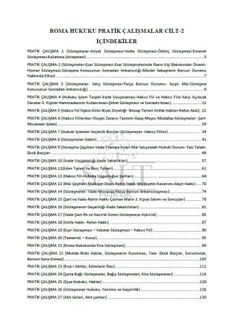 Roma Hukuku Konu Anlatımlı ve Çözümlü Pratik Çalışma Cilt-2