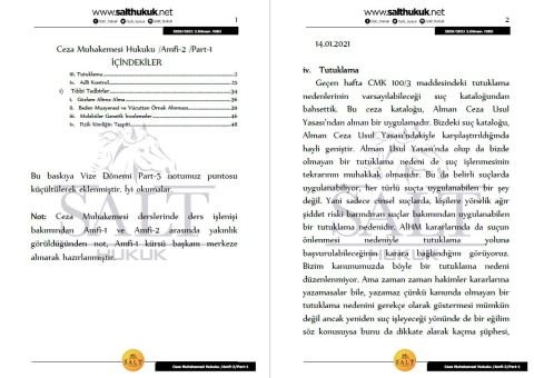 Ceza Muhakemesi Hukuku Amfi 2 2. Dönem Part-1 (2020-2021)-DEÜ-Konu Anlatım Kitapçığı