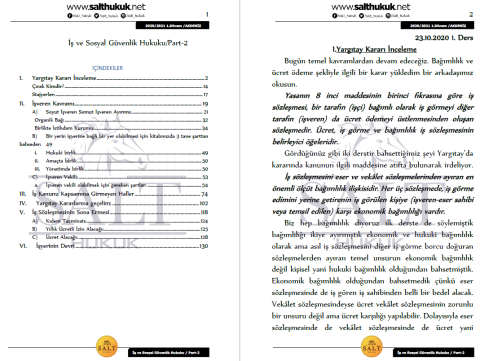 İş ve Sos. Güv. 1. Dönem Part-2 (2020-2021)-AKHF-Konu Anlatım Kitapçığı