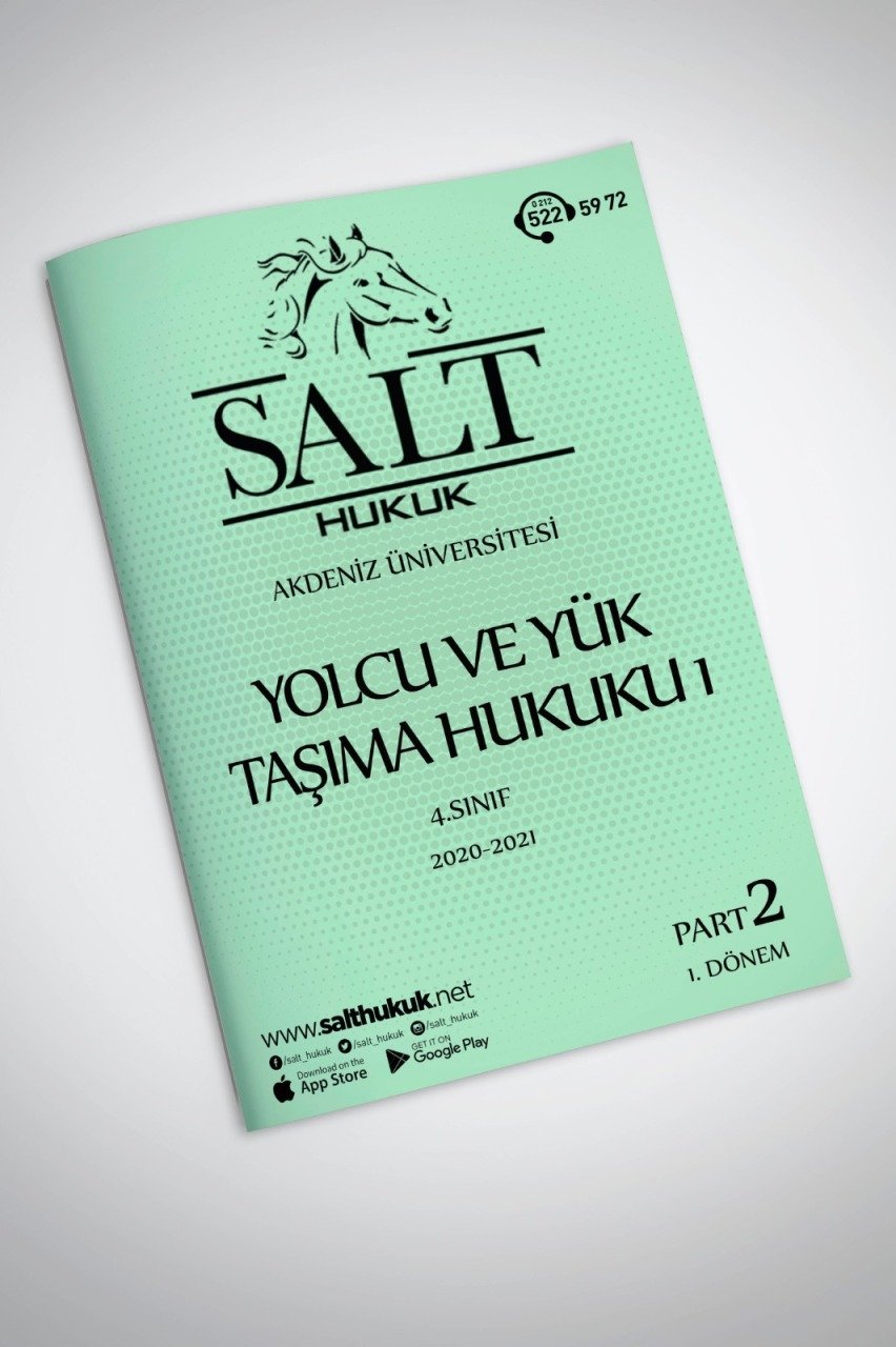 Yolcu ve Yük Taşıma Hukuku 1.Dönem Part-2 (2020-2021)-AKHF-Konu Anlatım Kitapçığı