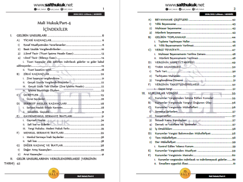 Maliye Hukuku 1. Dönem Part-4 (2020-2021)-AKHF-Konu Anlatım Kitapçığı