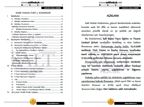 İdare Hukuku 1. Dönem Part-4 (2020-2021)-AKHF-Konu Anlatım Kitapçığı