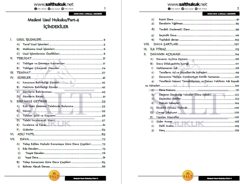 Medeni Usul Hukuku 1. Dönem Part-4 (2020-2021)-AKHF-Konu Anlatım Kitapçığı