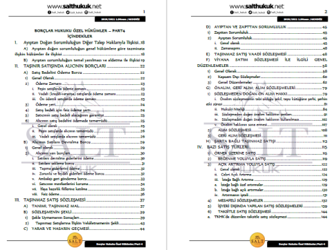 Borçlar Özel Hukuku 1. Dönem Part-4 (2020-2021)-AKHF-Konu Anlatım Kitapçığı